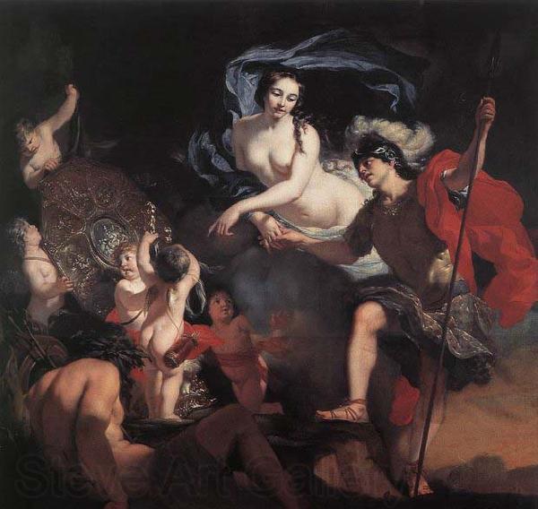 unknow artist Venus Presenting Weapons to Aeneas Spain oil painting art